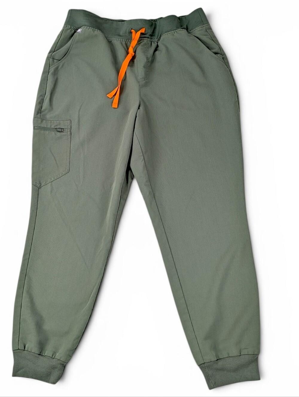 Figs Zamora Jogger Scrub Pants Moss Green Size XL HW High Waist Womens 5-Pocket